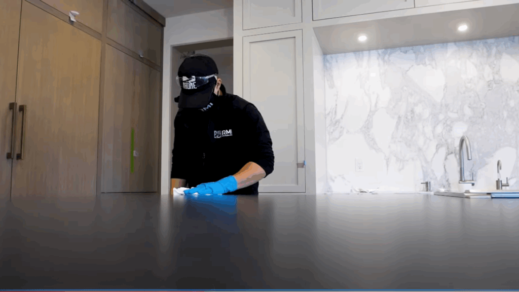 Step 2- Wipe Down the Countertop