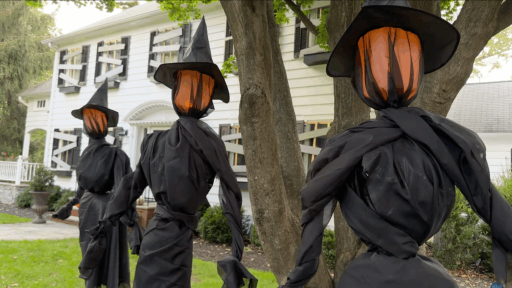 Step 6- Drape and Light the Witches