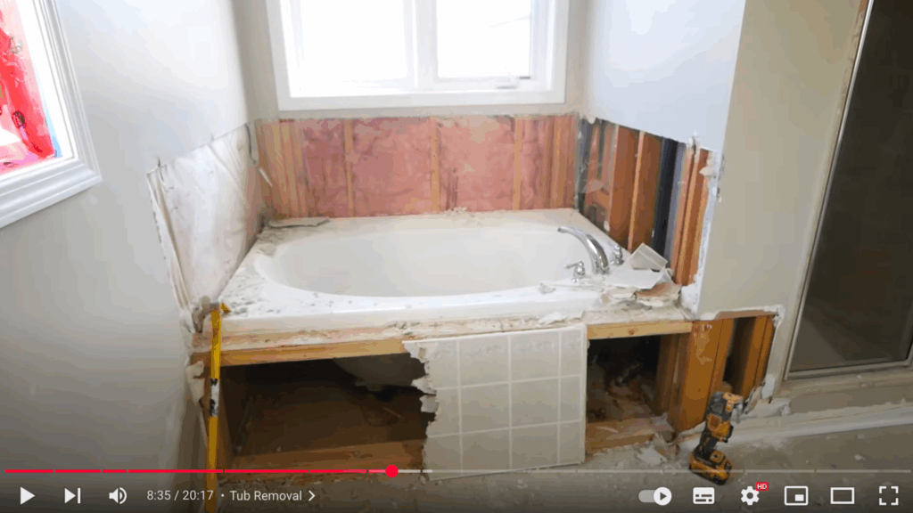 Removing the Tile Surround and Lifting the Tub