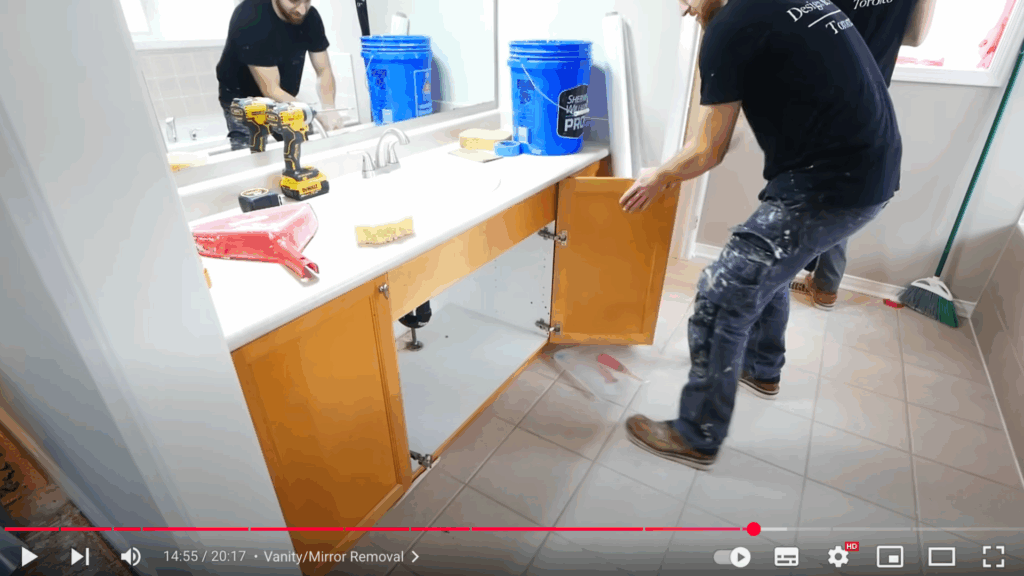 Removing the Vanity and Mirror
