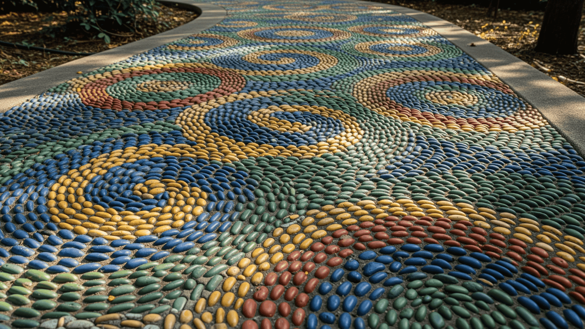 Stone Mosaic Walkway