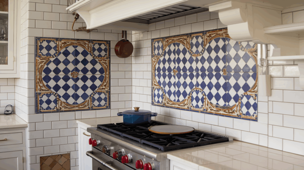 Subway Tiles with Patterned Inserts