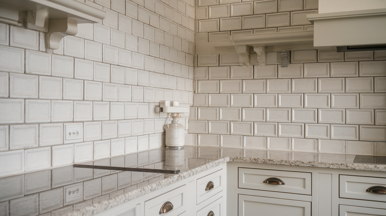 Textured White Tiles