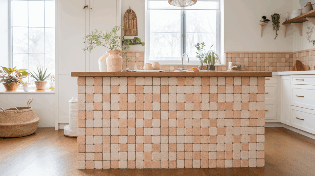 Tiled Kitchen Island