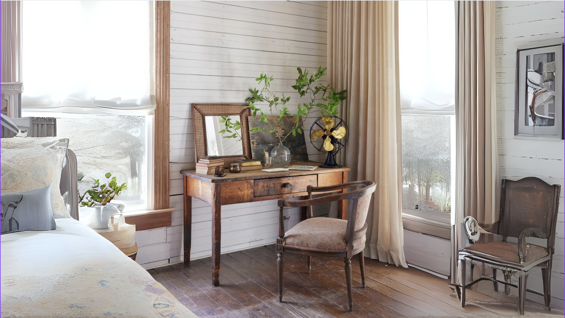 Tiny Writing Desk by the Window