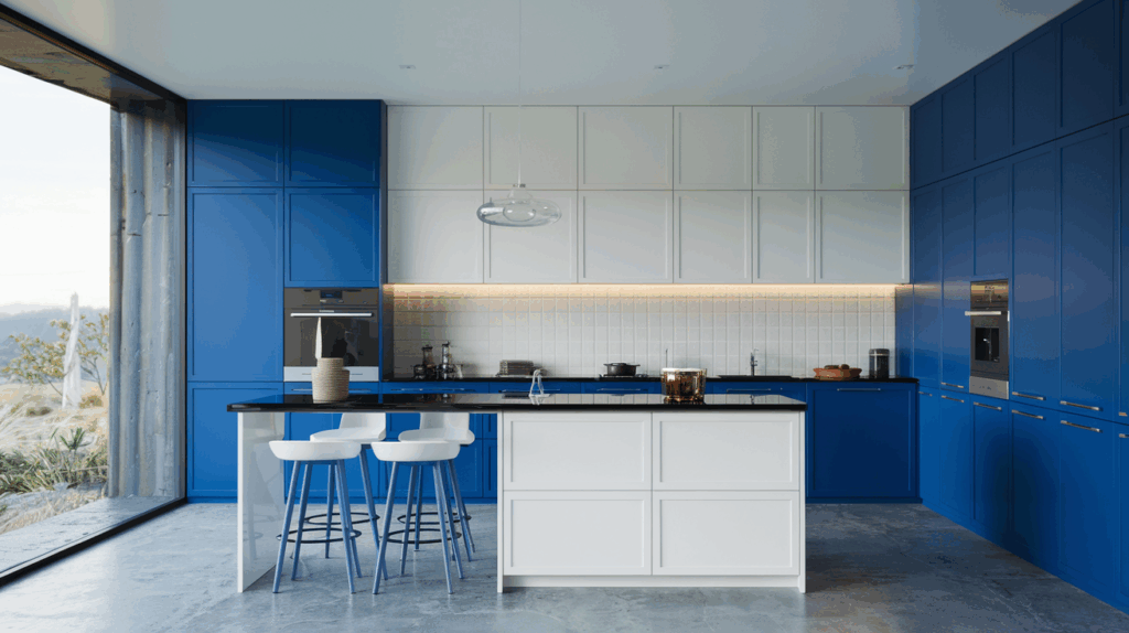 Top 35 Blue and White Kitchen Cabinet Ideas