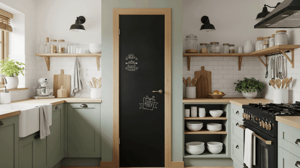 Try a Chalkboard Pantry Door
