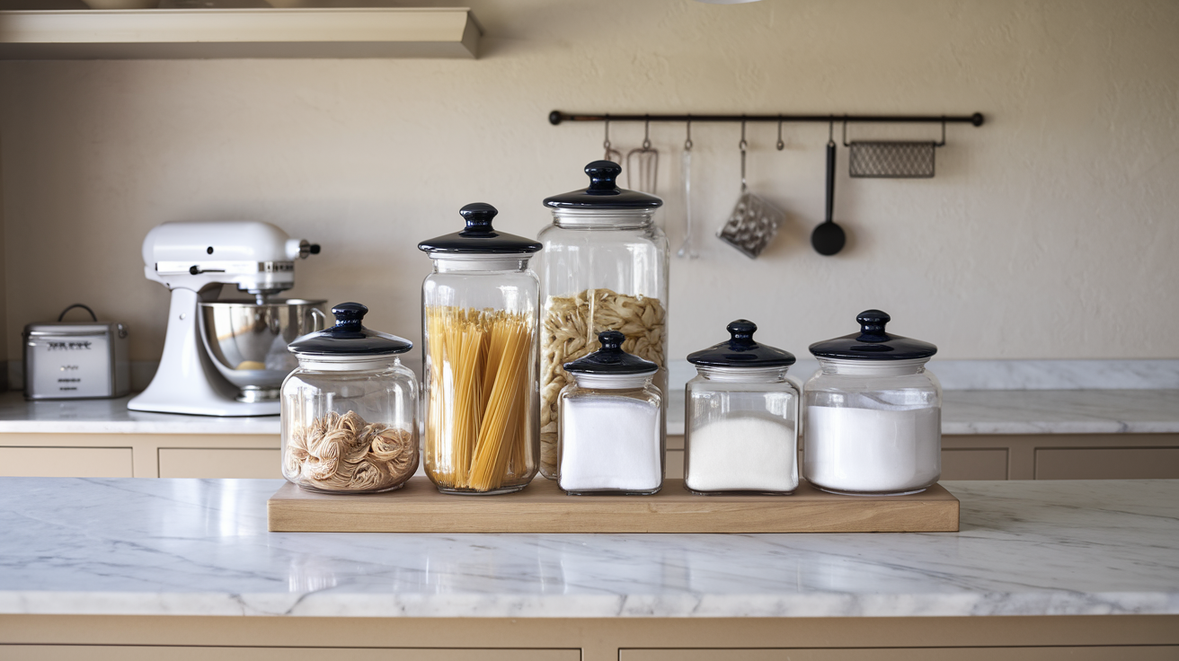 Use Elegant Glass Jars for Dry Goods
