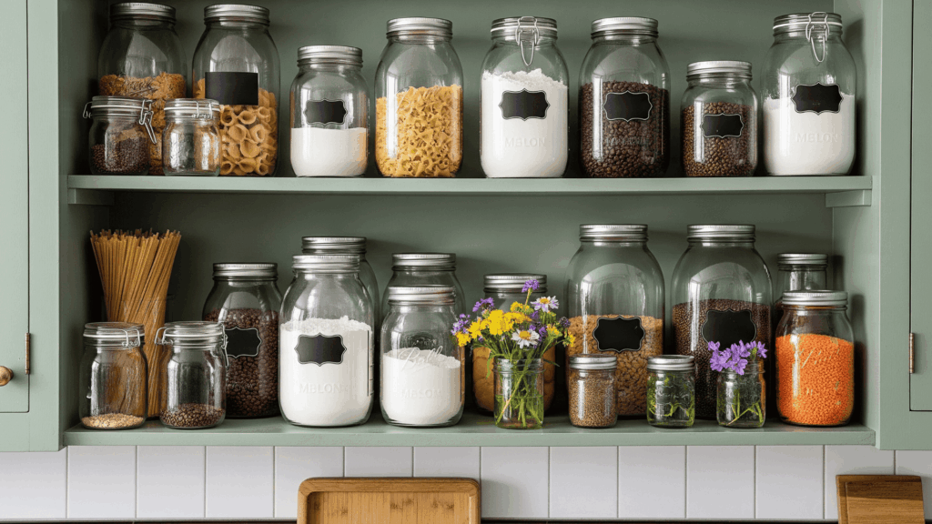 Use Mason Jars for Open Storage