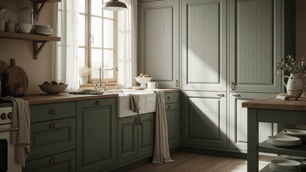 Use Matte Sage Green Paint for a Weathered Look