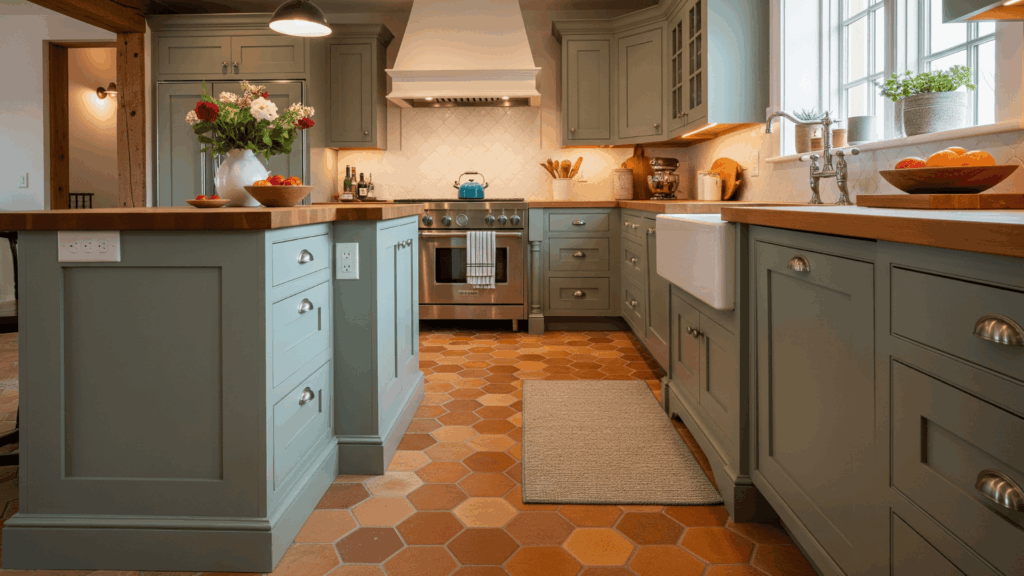 Use Terracotta or Clay Floor Tiles