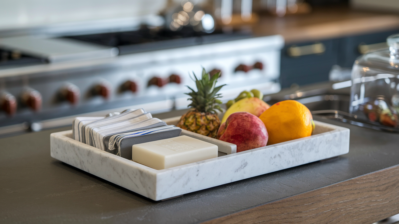 Use a Marble or Stone Tray