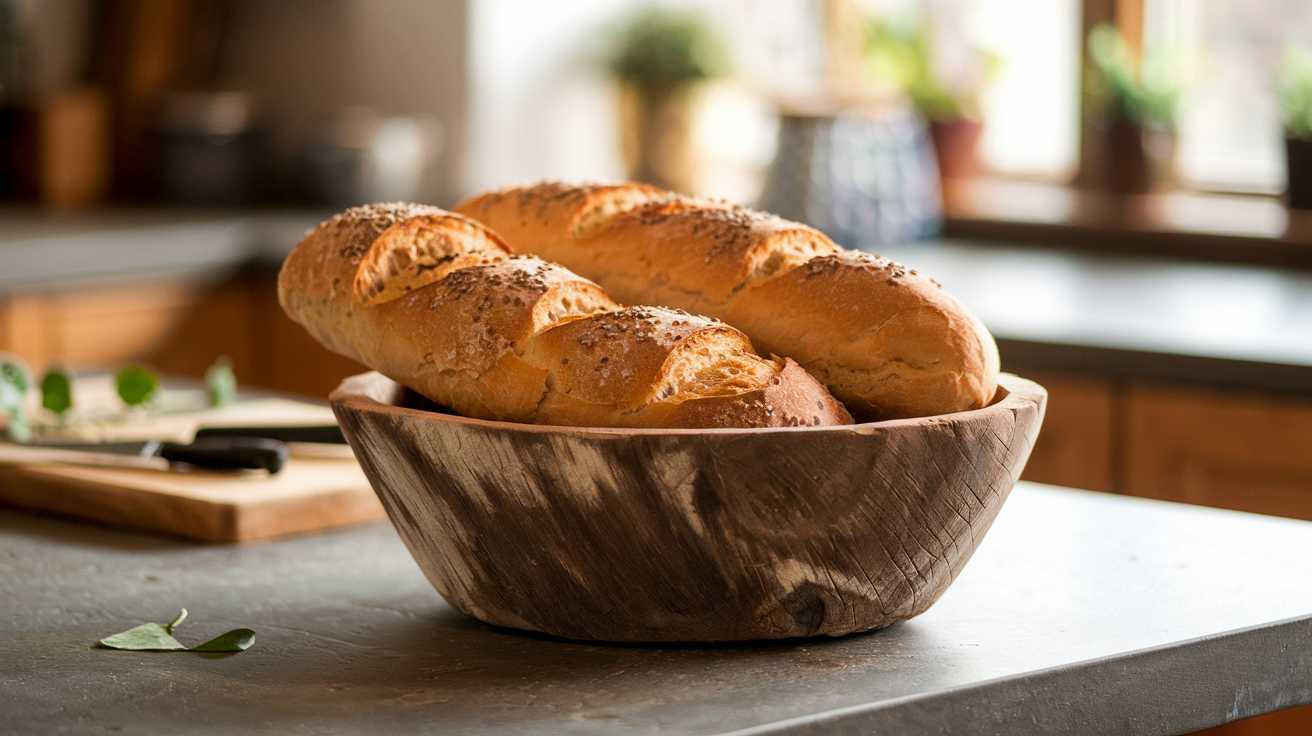 Use a Wooden or Ceramic Bowl for Bread