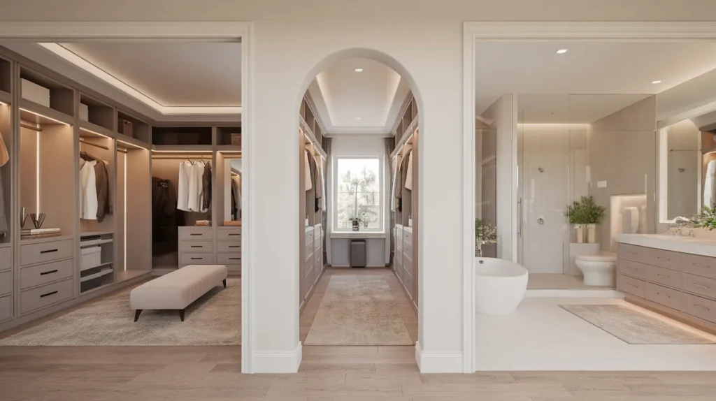 Walk-Through Closet to Bath Plan