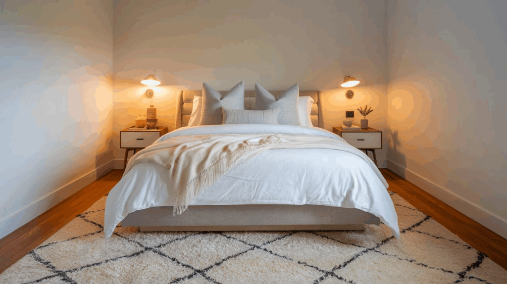 What Rug Size is Best for a Queen Bed in a Small Room?