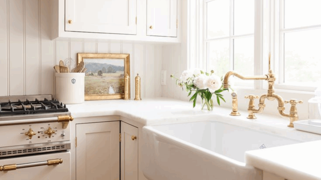 White Beadboard Backsplash