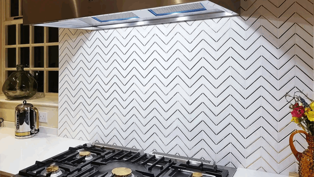 White Chevron Tiles