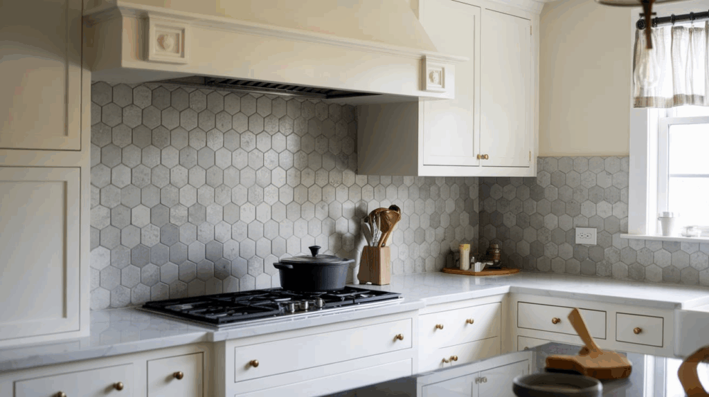 White Hexagon Tiles