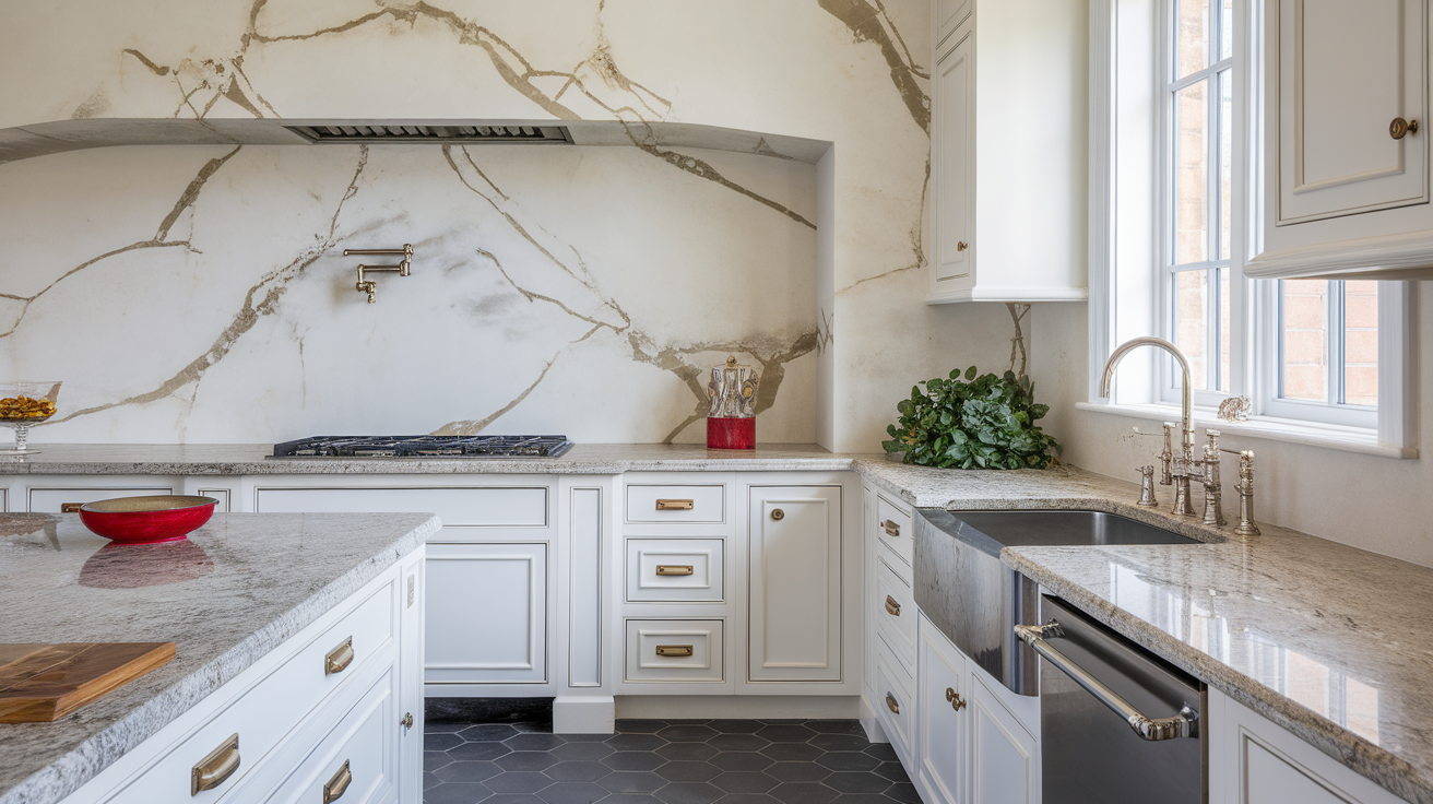 White Marble with Gray Veining