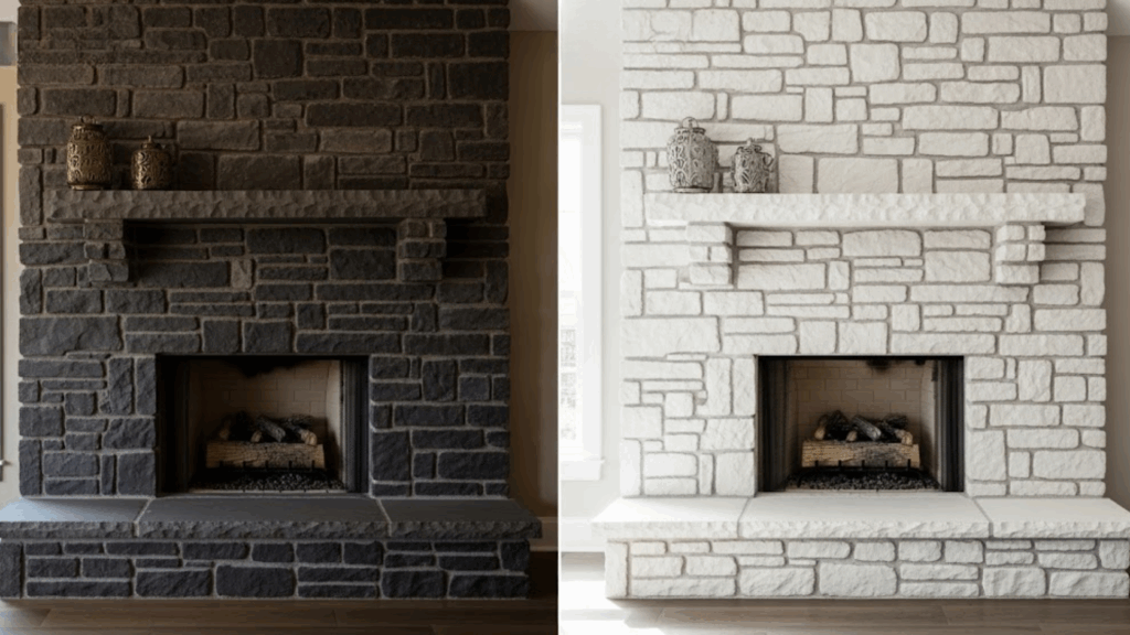 Whitewashed Stone for a Fresh, Light Look