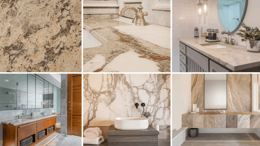 best material for bathroom countertops