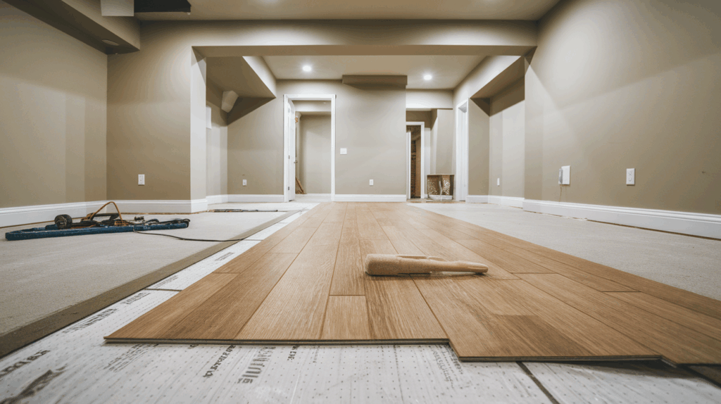 concrete basement floor