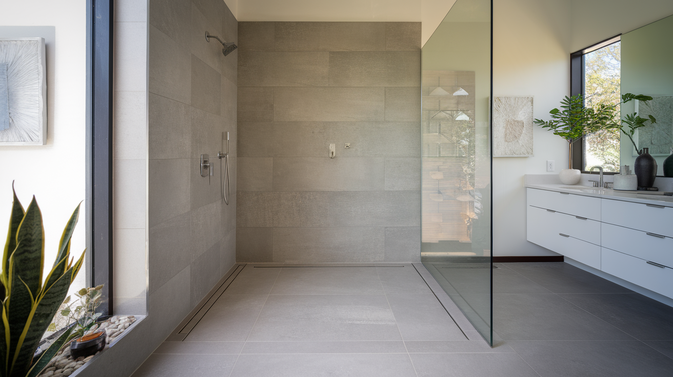 Curbless Shower for Easy Access