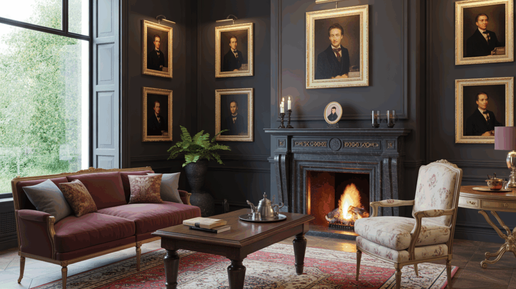 old money living room