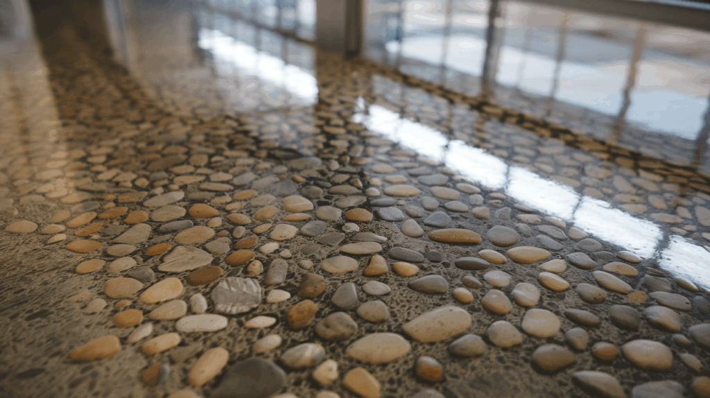 polished exposed aggregate concrete