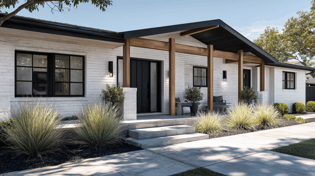 ranch house exterior remodel before and after