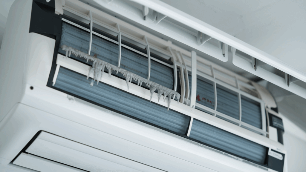 what to do when your ac unit freezes up inside