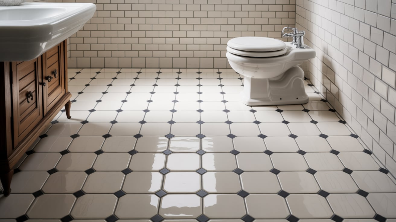 A Classic Bathroom Flooring Option