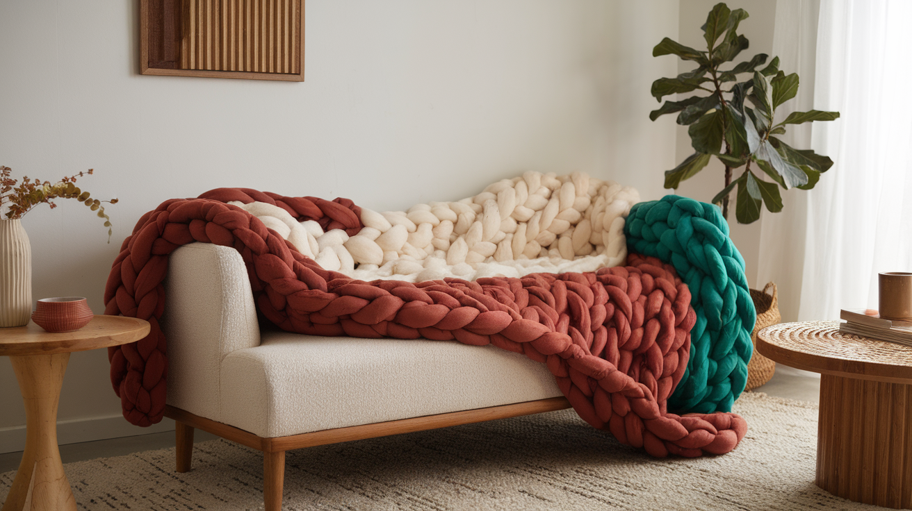 Add a Chunky Knit Blanket