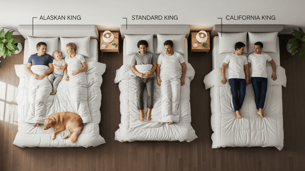 Alaskan King Bed Size in Feet vs Other King Size Beds
