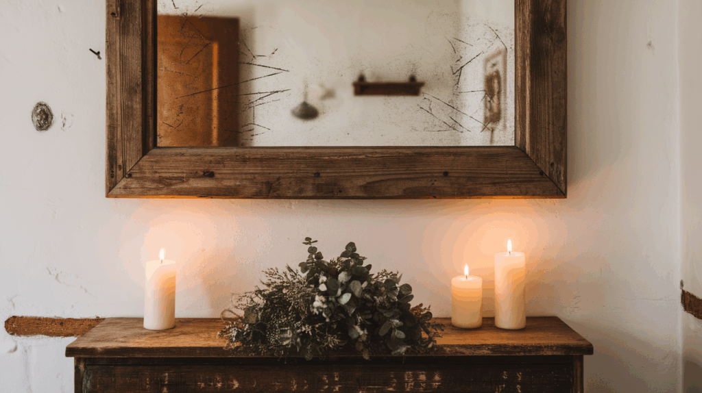  Antique Mirrors with Wood Frames