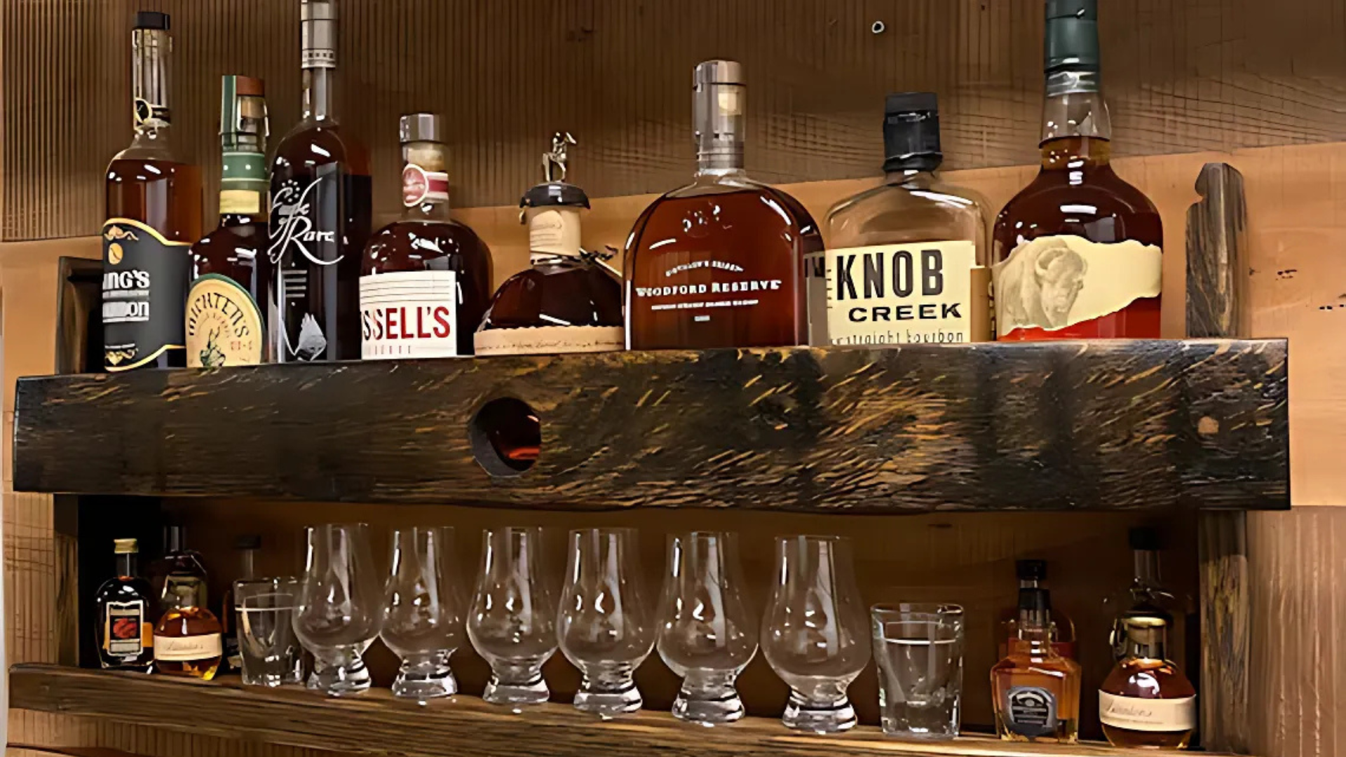 Barrel-Aged Whiskey Display