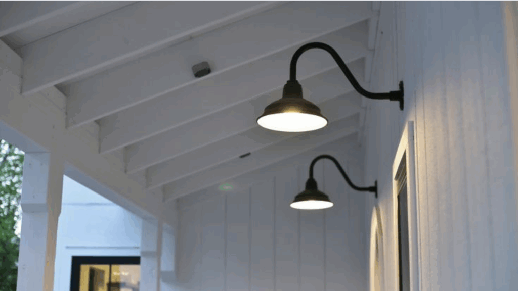 Black Gooseneck Porch Lights
