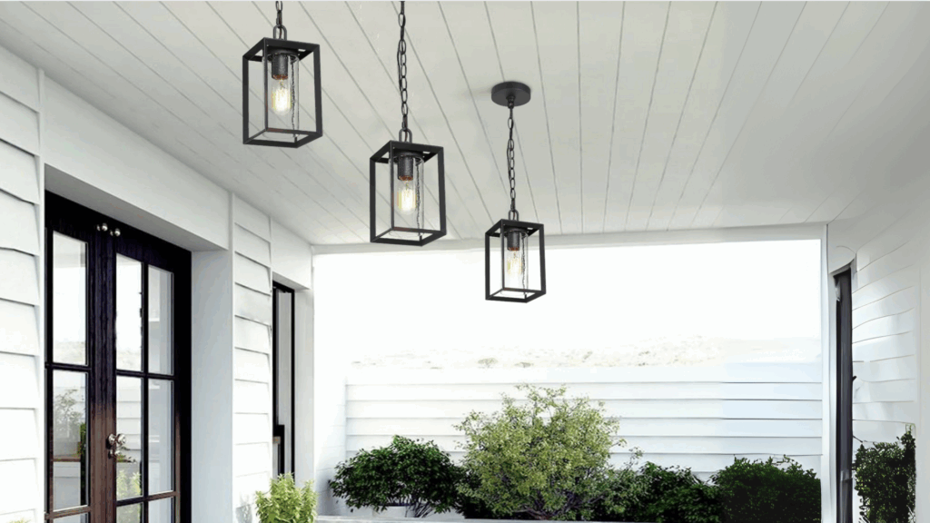 Black Porch Pendants
