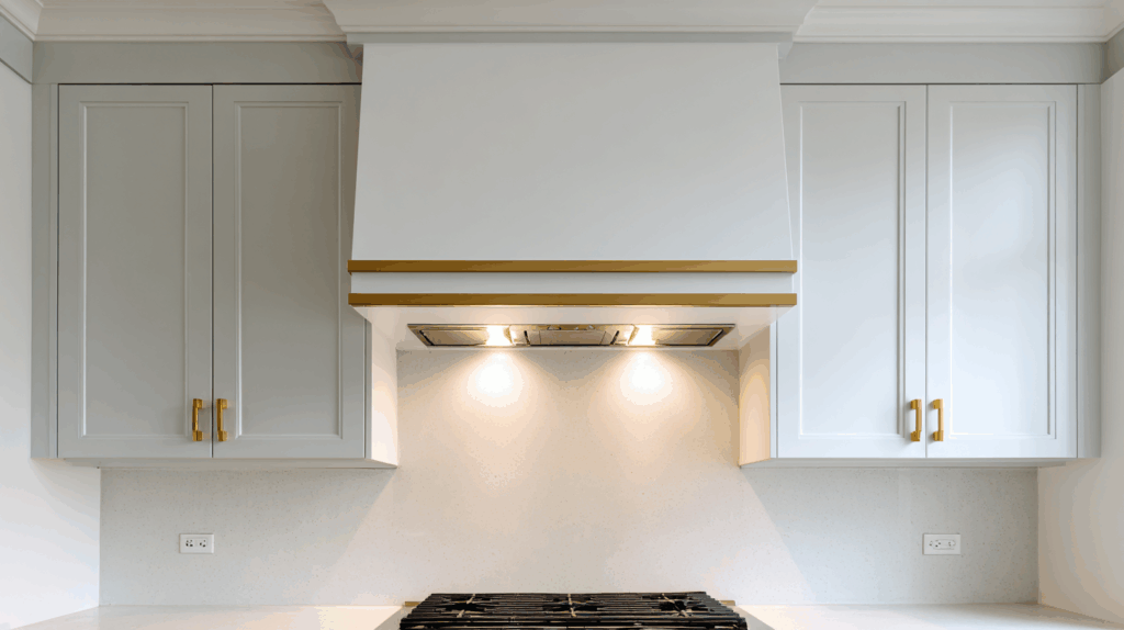 Built-in Lighting and Metal Trim
