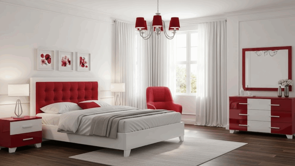 Cherry Red and White
