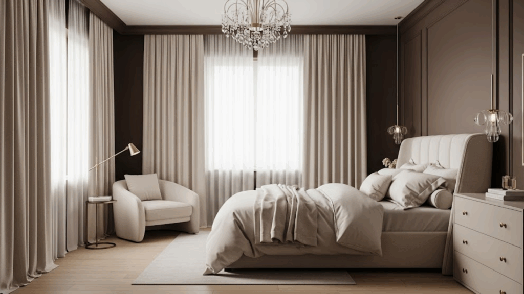 Chocolate Brown and Soft Ivory