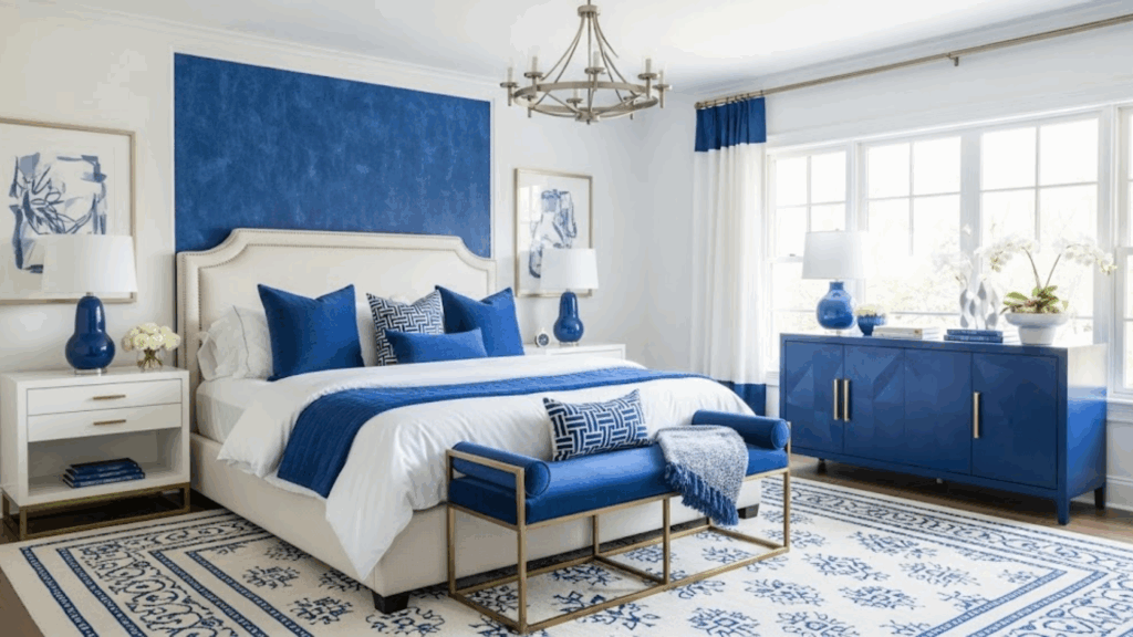 Cobalt Blue and White
