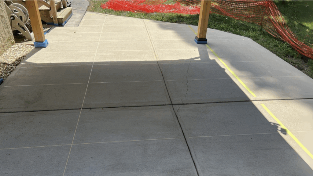 Concrete Porch with Scored Patterns