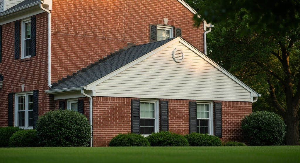 Cream Vinyl with Red Brick