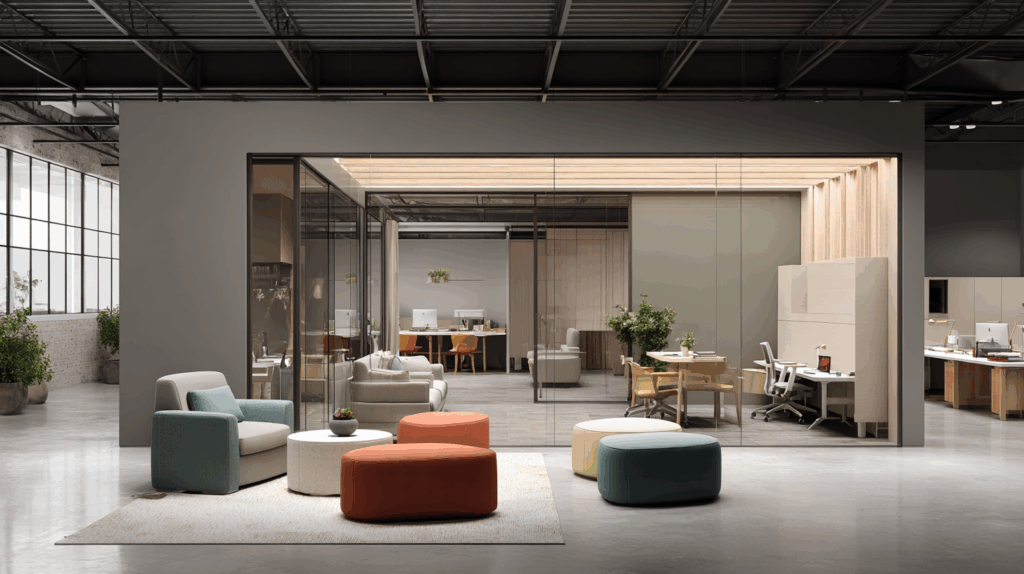 Create clear zones for work, meetings, and rest