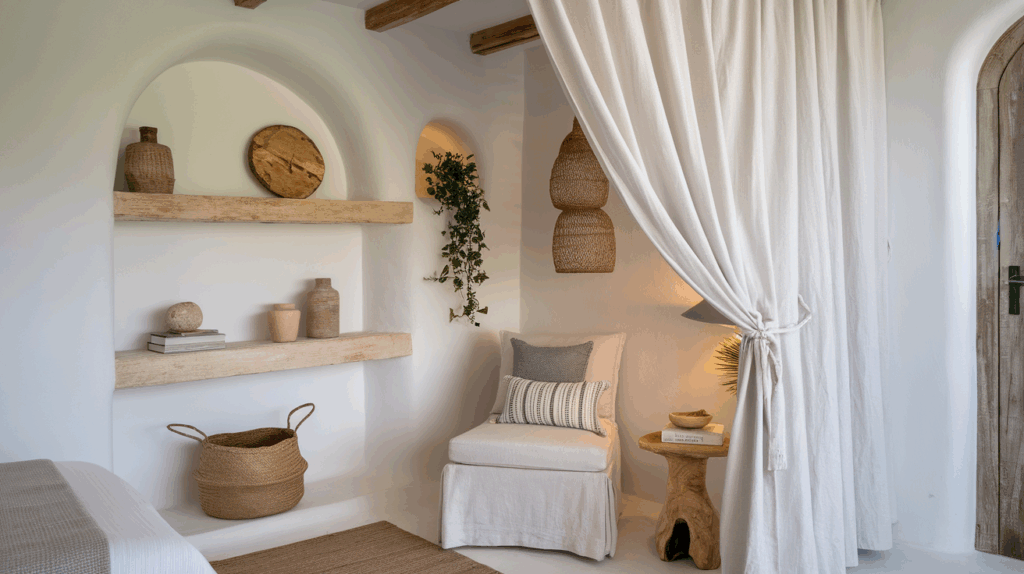 Curtain Divider for a Coastal Nook