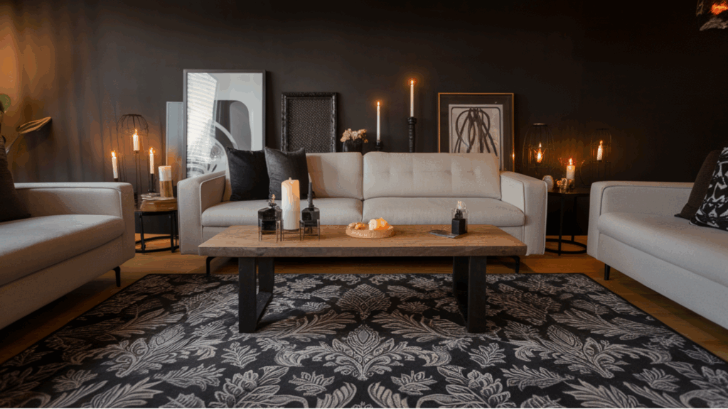 Dark-Colored Rug
