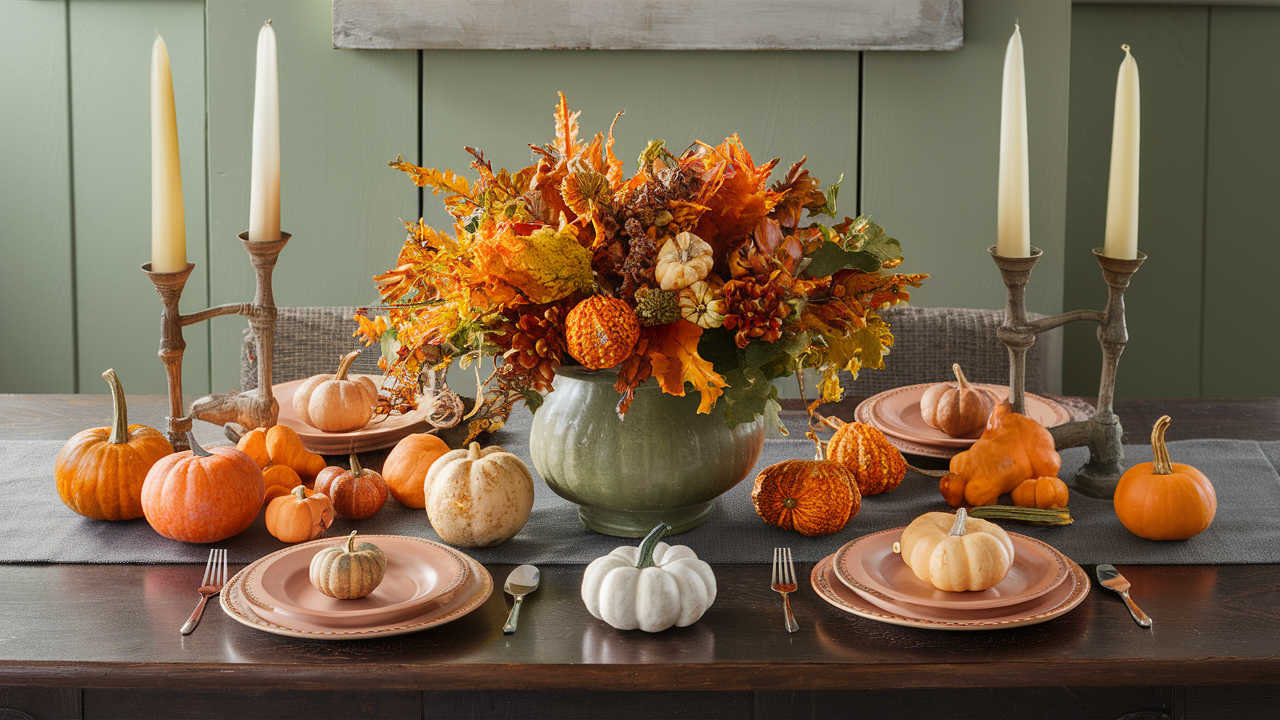 Decorate with Mini Pumpkins & Gourds