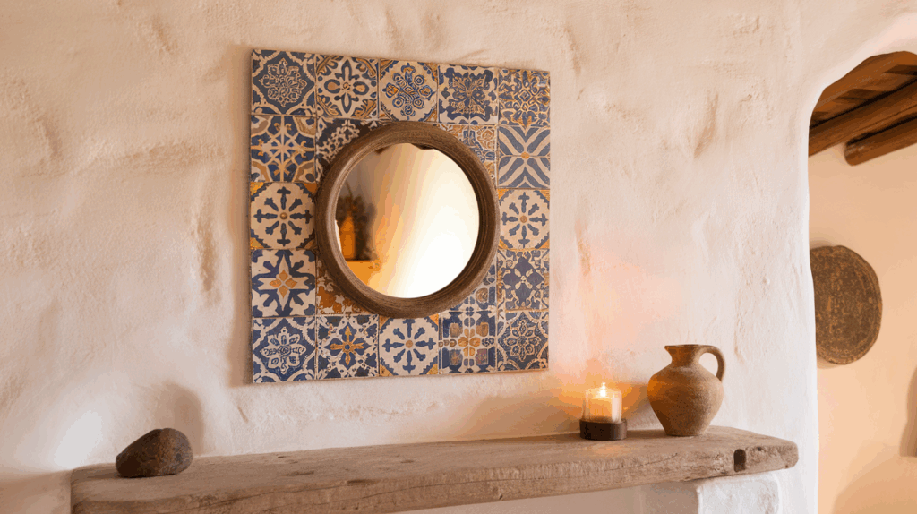 Decorative Tile-Framed Mirrors
