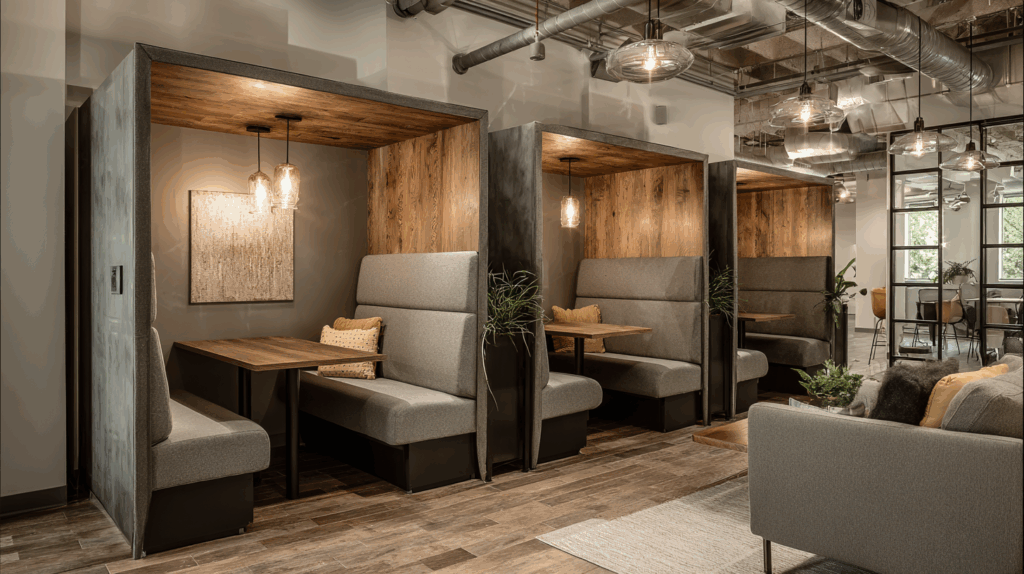 Design breakout areas and phone booths